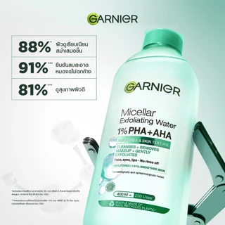 GARNIER - Micellar Exfoliating Water For Pores & Skin Texture (400ml) การ์นิเย ไมเซล่า