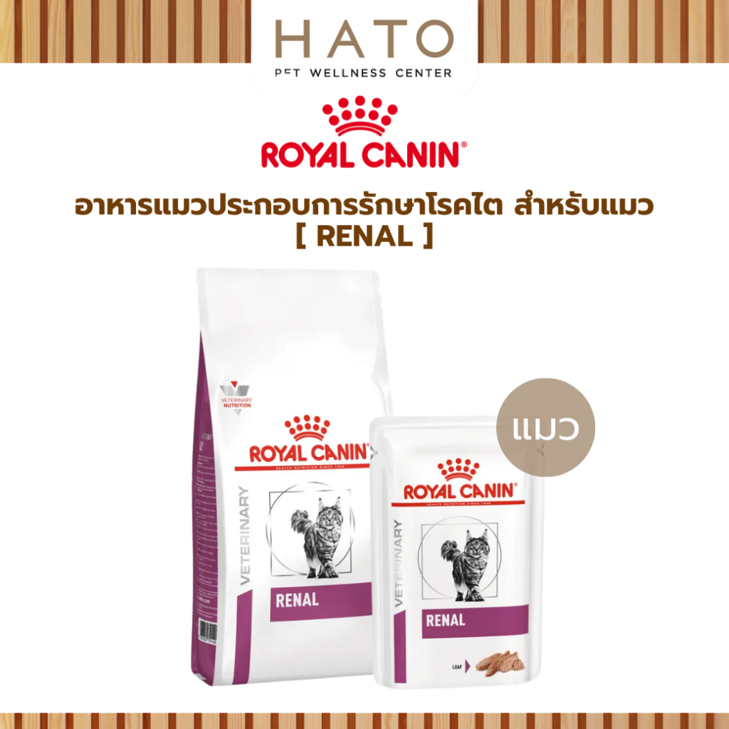 Royal canin 4กก. Renal อาหารแมวประกอบการรักษาโรคไต สำหรับแมวโตอายุ 1 ปีขึ้นไป