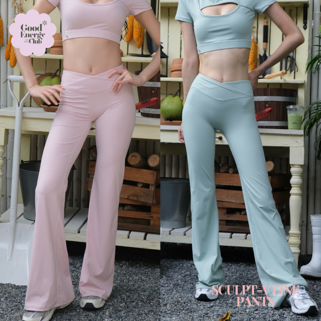 GOOD ENERGY CLUB - SCULPT-V LINE PANTS[9170] กางเกงออกกำลังกาย ดีเทลขาม้า (13M-14A)