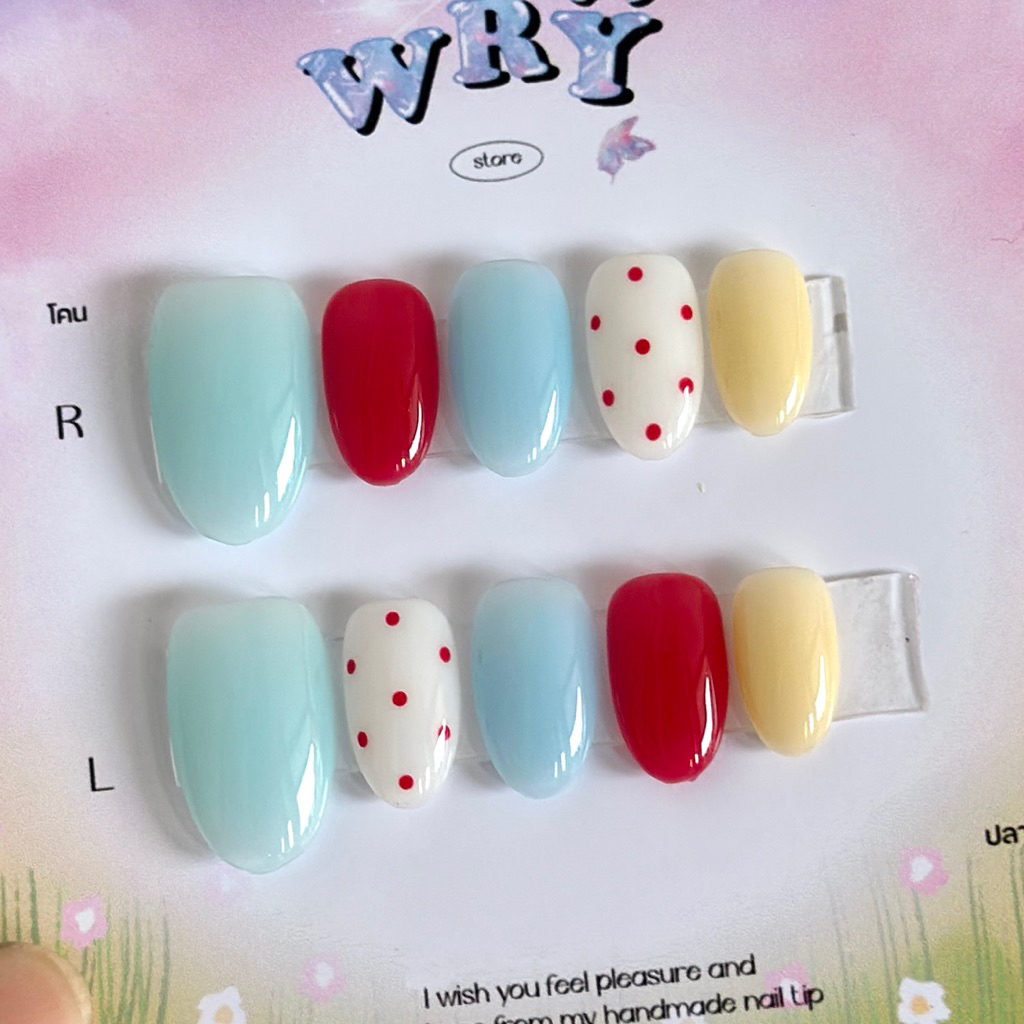 เล็บปลอม pvc nails 211 ( ถ่ายรูปจากงานจริงทุกชิ้น )