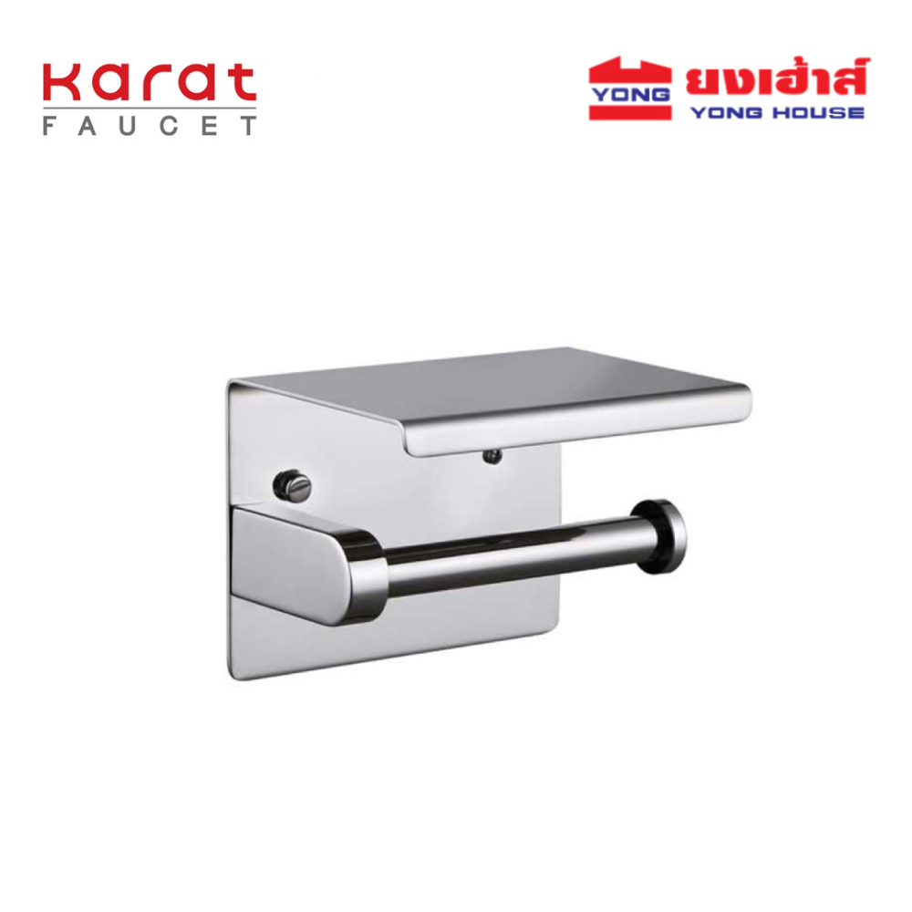 Karat Faucet ที่แขวนกระดาษชำระพร้อมที่วางของ (เลส 304) รุ่น KB-02-332-63