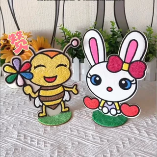 ดินโฟม ดินปั้น ดินโฟมปั้น ดินโฟมระบายสี ดินโฟมเด็ก wooden foam clay ของเล่น DIY กระดานแปะเม็ดโฟม diy ของเล่นเด็ก