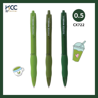 ปากกา ปากกาเจล แบบกด Faster ฟาสเตอร์ CX721 / CX722 หมึกน้ำเงิน 0.5mm หมึกแห้งไว (จำนวน1ด้าม)