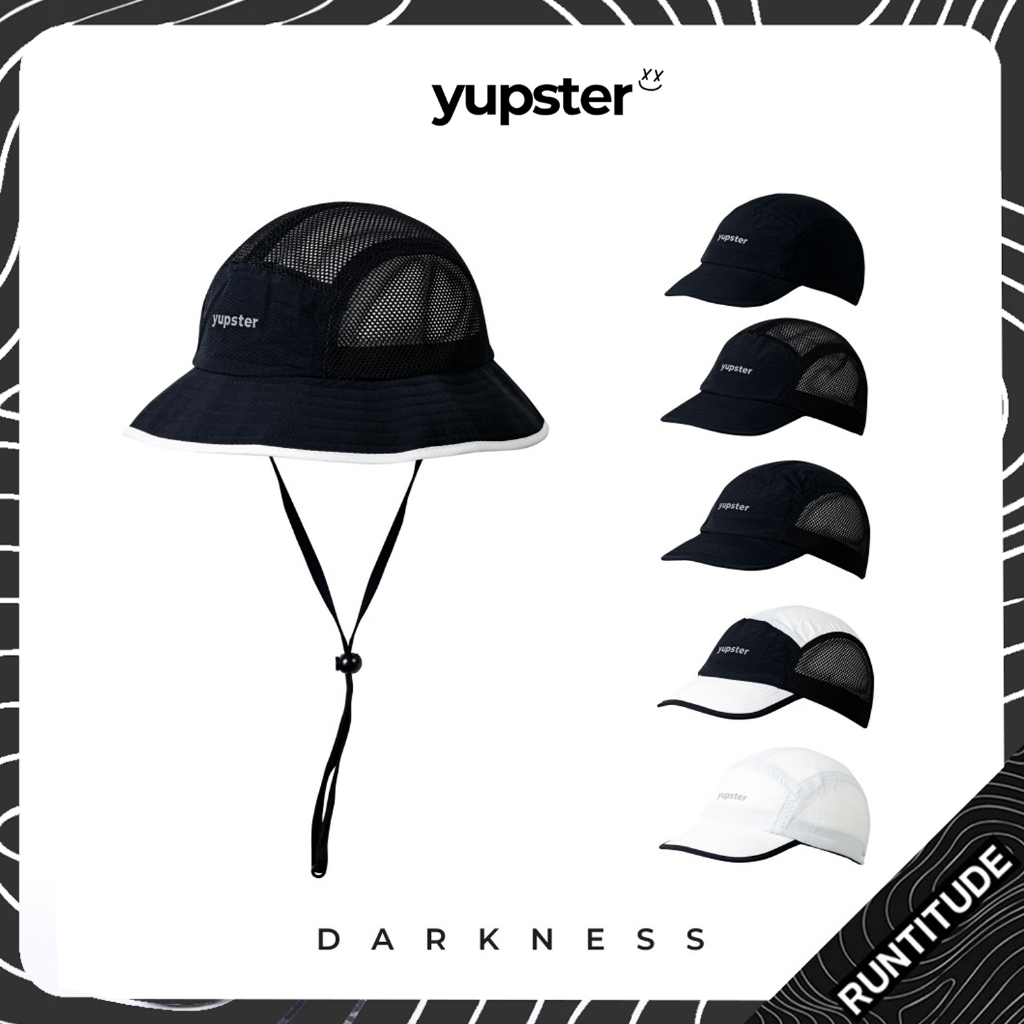 YUPSTER หมวกบัคเก็ต หมวกแก๊ป รุ่น Darkness 24 - Duckbill Cap & Bucket หมวกแก๊ป หมวกวิ่ง กันแดด