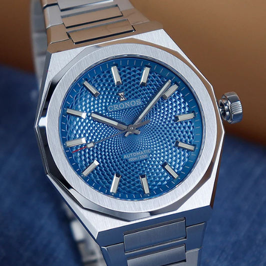 [Pre-order][Hi-Beat] Cronos L6038M Guilloche GADA Watch 39MM BGW9 AR Flat Sapphire 9015 100M