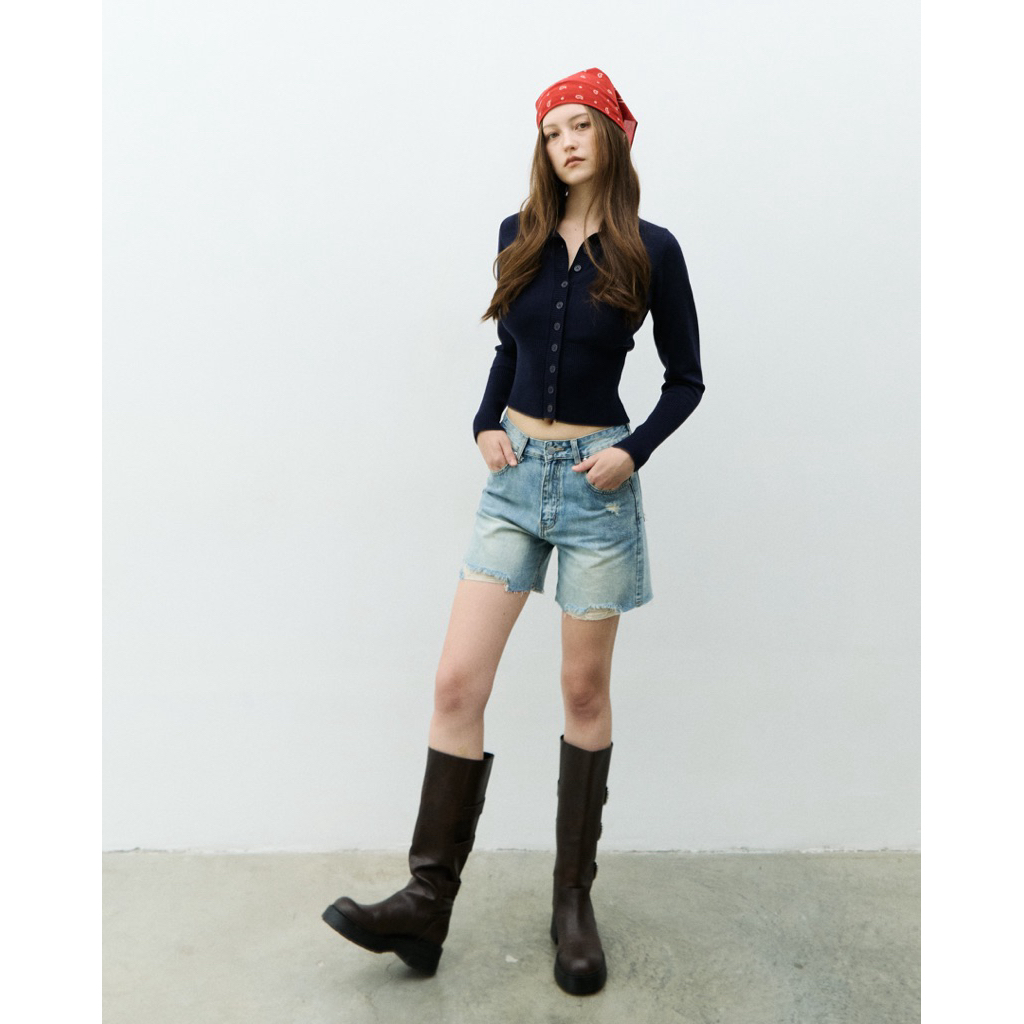 Bave official - Rogue denim กางเกงยีนส์สามส่วน