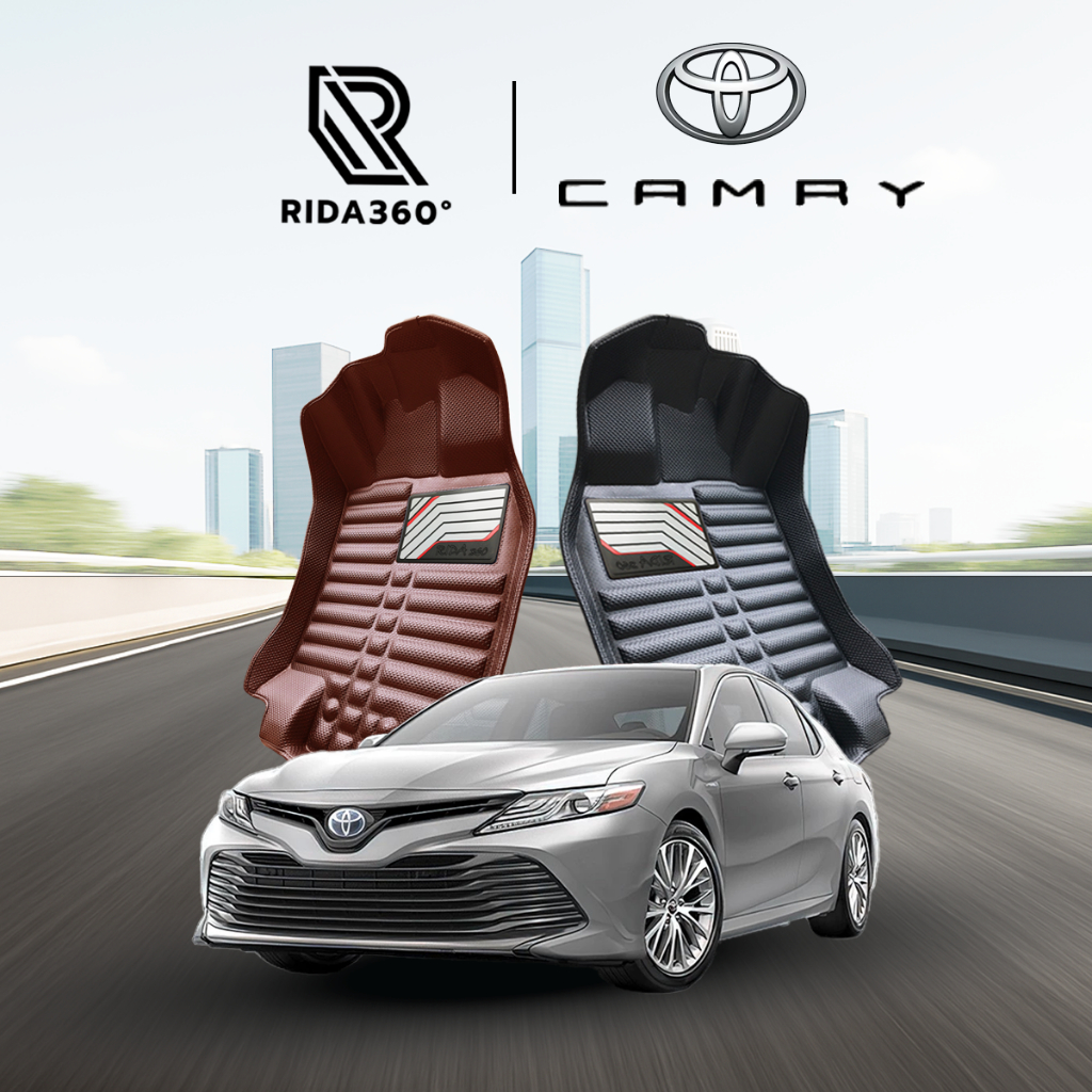[RIDA360°] พรมรถยนต์ TOYOTA CAMRY 2018-2023 พรมปั๊มขึ้นรูปชิ้นเดียวไร้รอยต่อ รับประกัน5ปี [092][093]