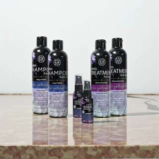 แชมพูสมุนไพรสูตรอัญชัน แลบเฮาส์ Herbal Shampoo พร้อม ครีมนวดและเซรั่ม
