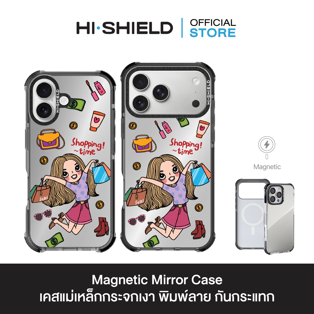 HI-SHIELD Magnetic Mirror Case รุ่น S094 - เคสแม่เหล็กกระจกเงากันกระแทก [iPhone17/iPhone18]