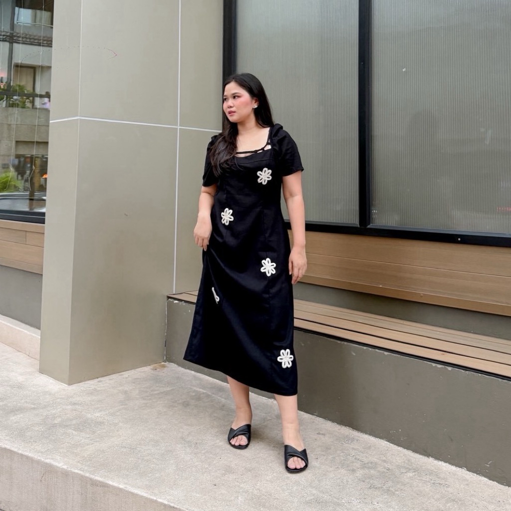 Lady M | Flora Pop Dress plussize เดรสยาวดีเทลสวย เก๋ ให้ลุคหวานละมุนแต่มีคลาส ใส่ออกงาน ดินเนอร์ - รูปที่ 5