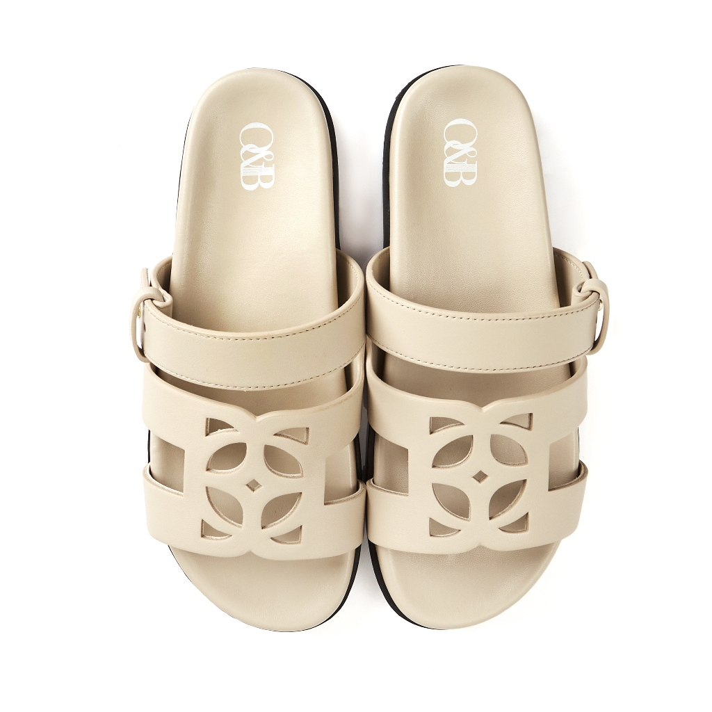 O&B รองเท้าหนังแพะ รุ่น CAIRO SANDALS IN BARE BEIGE-11276SG00701F_H5BEXX