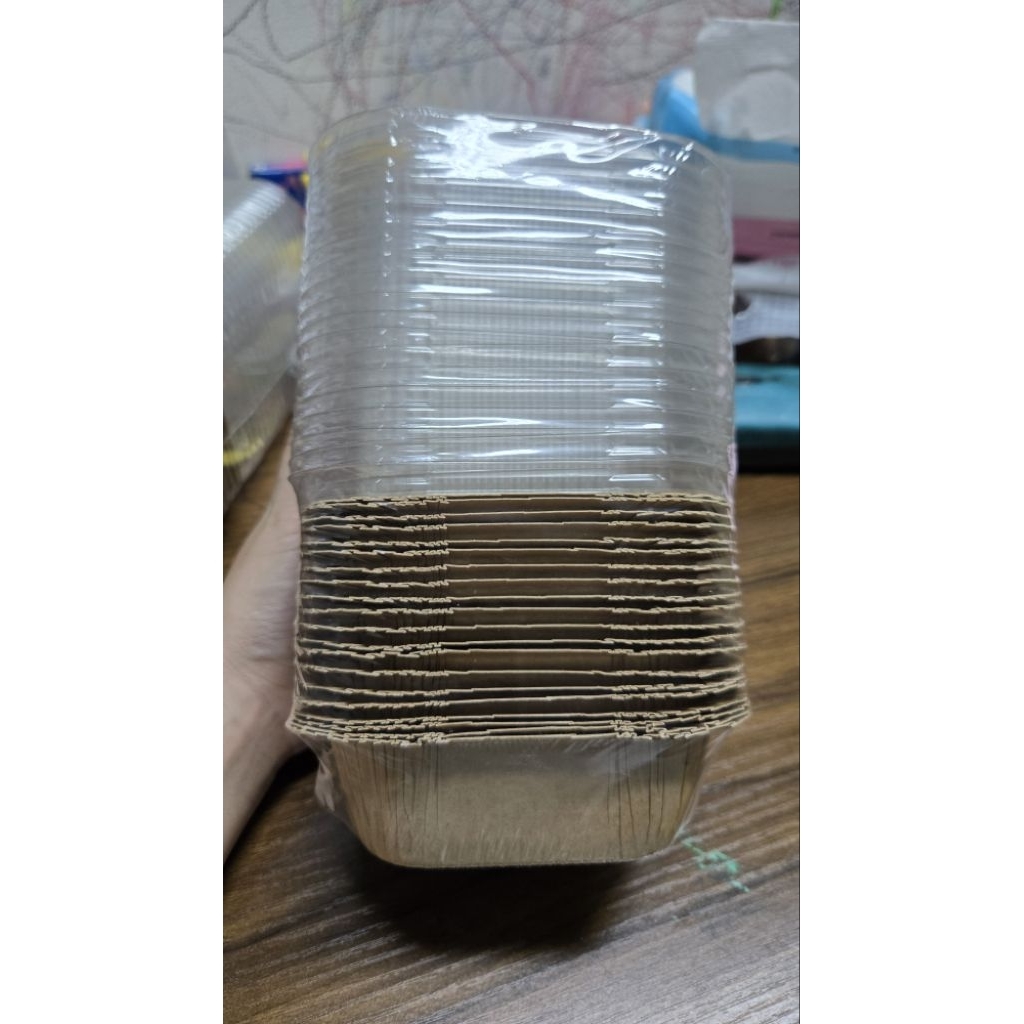 ถ้วยกระดาษแบบมีฝาปิด Utray100 ถาดกระดาษใส่ขนม มีสีขาวและสีน้ำตาล 1ห่อมี20ชิ้น - รูปที่ 4