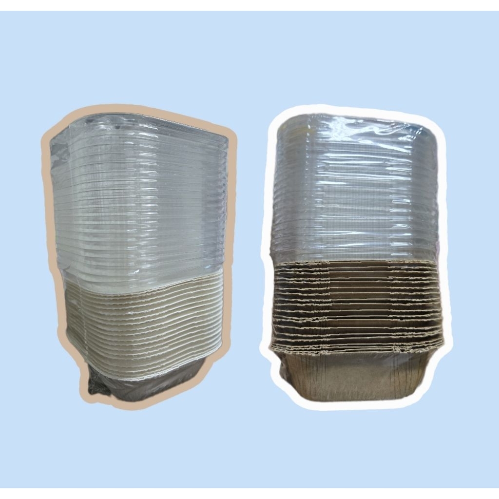 ถ้วยกระดาษแบบมีฝาปิด Utray100 ถาดกระดาษใส่ขนม มีสีขาวและสีน้ำตาล 1ห่อมี20ชิ้น - รูปที่ 2