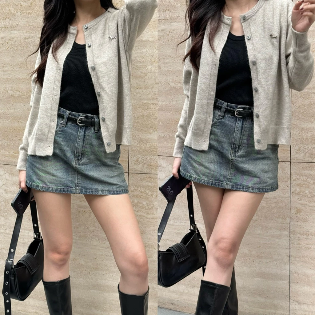 Duchshie Cardigan (ดัชชี่) l เสื้อคลุมไหมพรมแขนยาว ติดโลโก้สีเงินดัชชุน นุ่มมาก กันหนาวได้ดี thumbnail 3