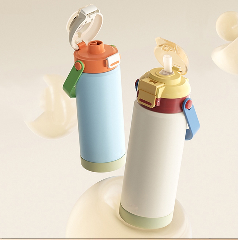 Super Lock ขวดน้ำ กระบอกน้ำเก็บความเย็น สแตนเลส304 มีหูหิ้ว มีหลอดดูดในตัว stainless steel Tumbler