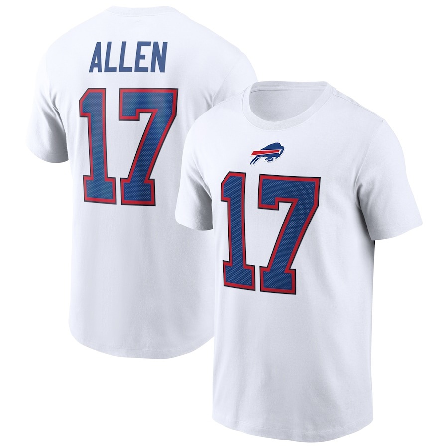 NFL Bills Josh Allen T-Shirt Jersey Style ผ้า Poly Dri-Fit