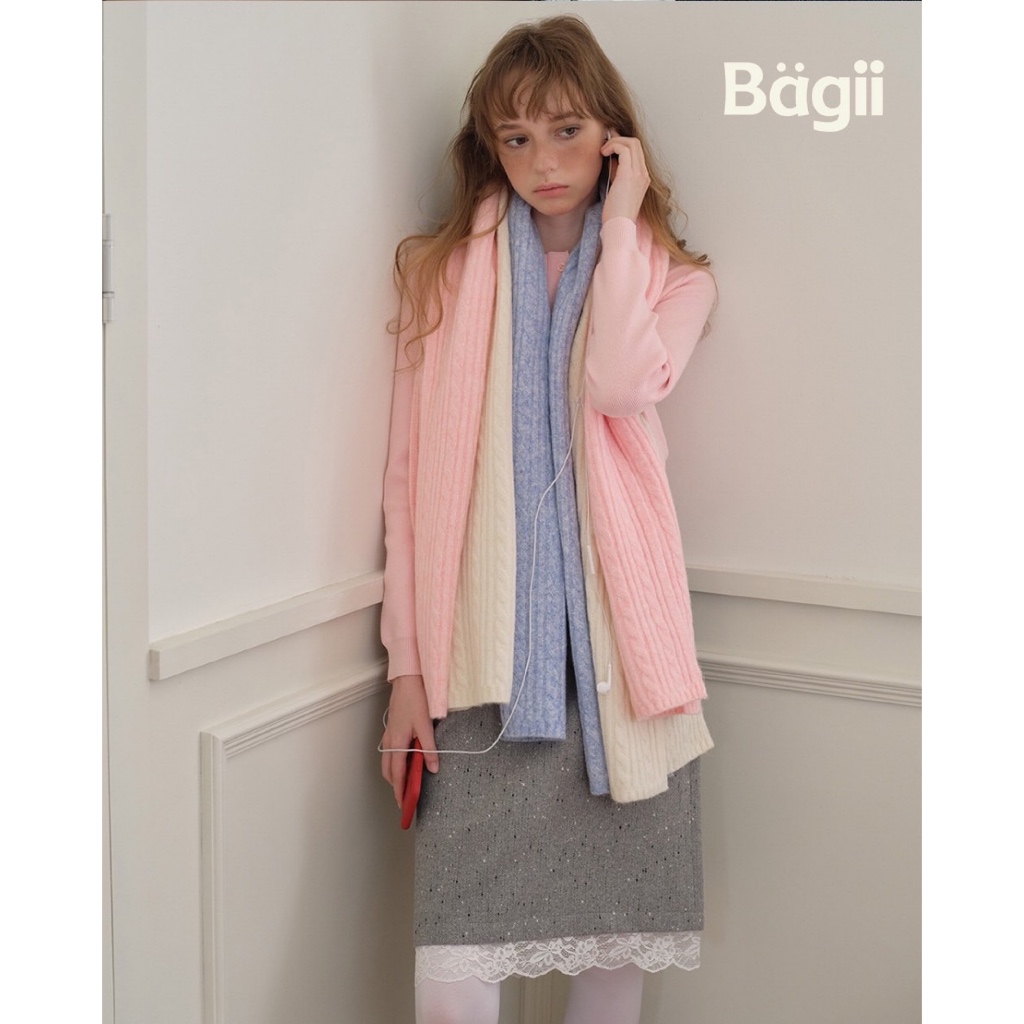 Bagii | Wool｜Colorful Scarf | 9% Wool | ผ้าพันคอ ขนสัตว์ ผ้านิ่ม กันหนาว แมชง่าย ใส่สบาย BG100958