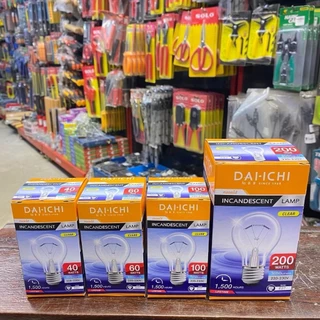 DAI-ICHI หลอดไส้ให้ความร้อนแก้วใส กล่อง 1 ดวง 40w 60w 100w 200w หลอดไฟอบเพื่อให้ความอบอุ่นความร้อน