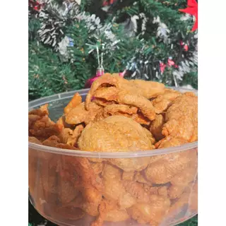 🐣หนังไก่ทอดกรอบ​ปรุงรส มีหลายรสชาติให้เลือก (ชิ้นใหญ่เต็มคำ)