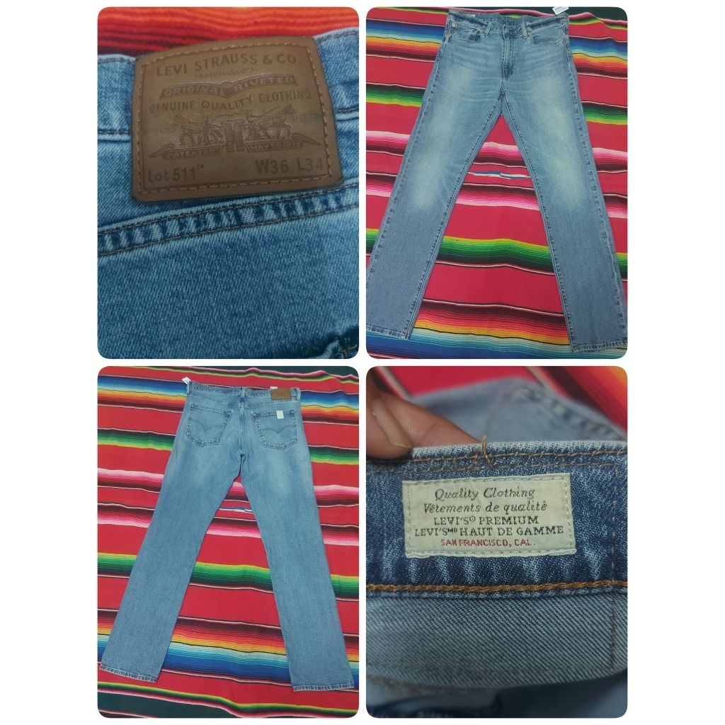 #040  LEVIS 511 BiG E เอว36 ยาว44 ปลายขา7.5