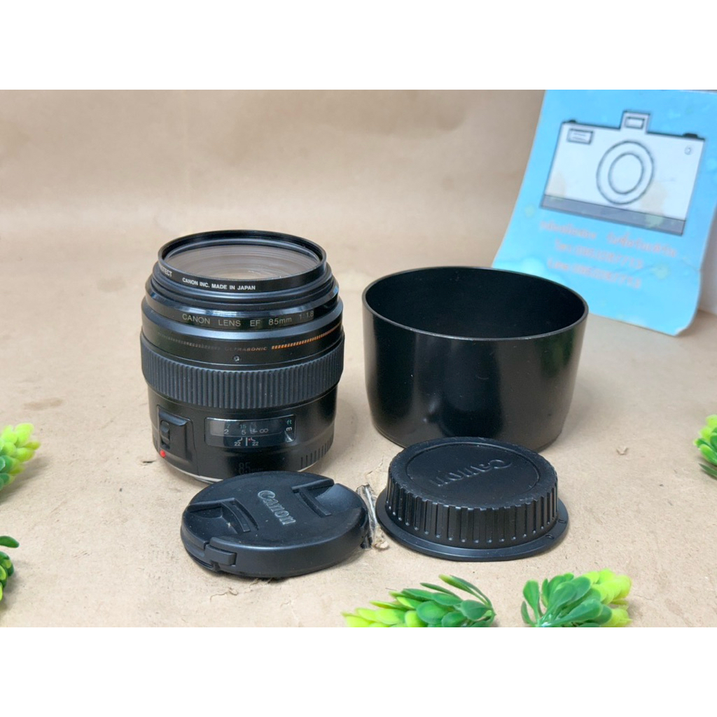 Canon EF 85mm f1.8 USM พร้อมฮูด เลนส์ฟิก