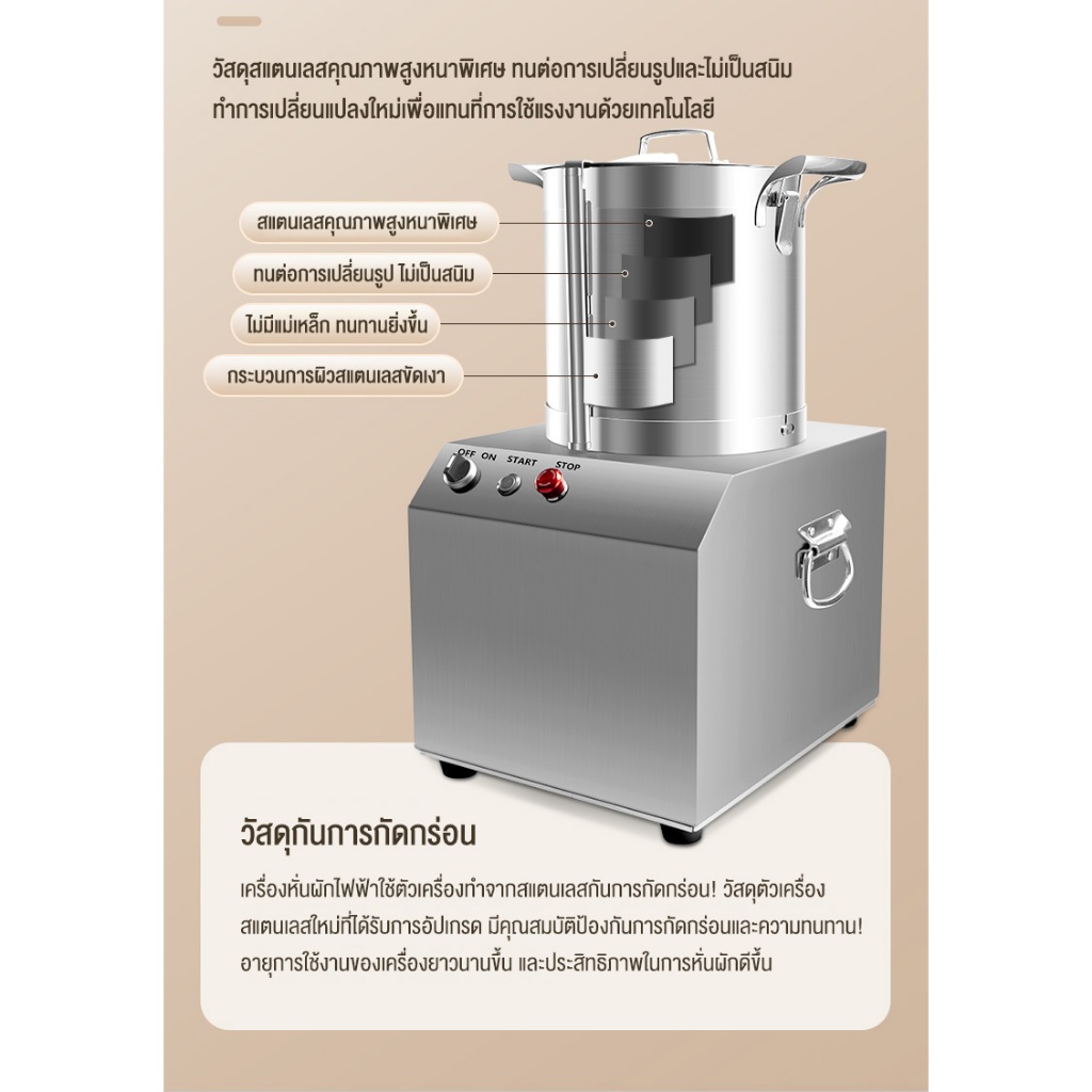 SHANBEN เครื่องบดสับอาหาร เนื้อสัตว์ ระดับอุตสาหกรรม  ละเอียดภายใน 5 วินาที มีหลาหลายขนาด ราคา ถูกที่สุด ดีลบีเคเค แกลเลอรีภาพที่ 9