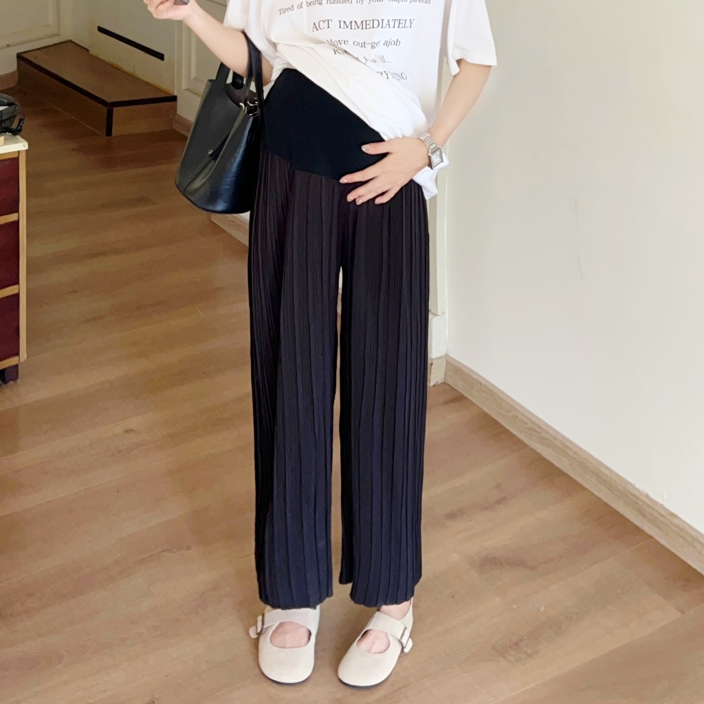 กางเกงคนท้อง - กางเกงขายาวอัดพลีทสำหรับคุณแม่ตั้งครรภ์ เน้นความใส่สบาย ผ้าติดแอร์ใส่แล้วเย็นสบายมาก