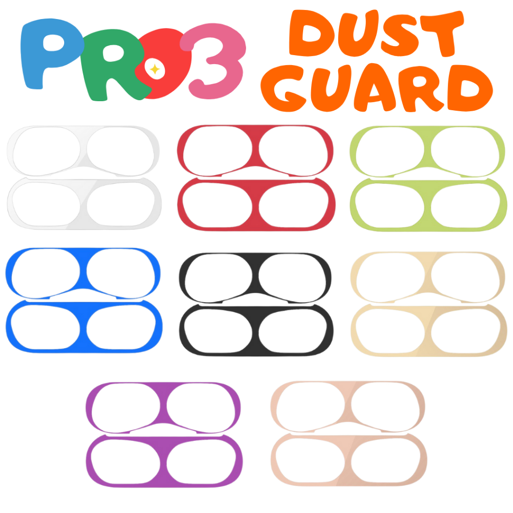 สติ๊กเกอร์กันคราบ AIRPODS PRO3 DUST GUARD 2025 ใช้สำหรับ airpods pro3 ฟิล์มกันรอยดำ มีหลายสีให้เลือก SHOPSITIVE