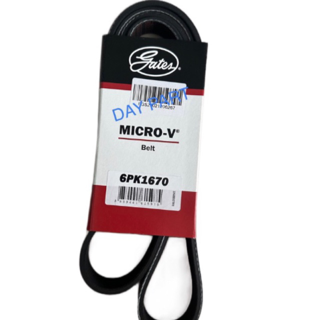 สายพานหน้าเครื่อง มิตชู ปาเจโร่ PAJERO 2.4 4N15  ปี 15-ปัจจุบัน 6PK1670  ยี่ห้อ GATE