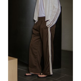 COMPOSE. - Summer Cotton Track Pants in Dark Brown | กางเกงข…