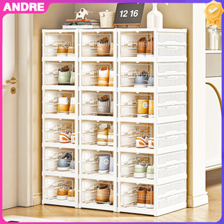 AND กล่องวางรองเท้า พับเก็บได้ ตู้วางรองเท้า ชั้นวางรองเท้า …