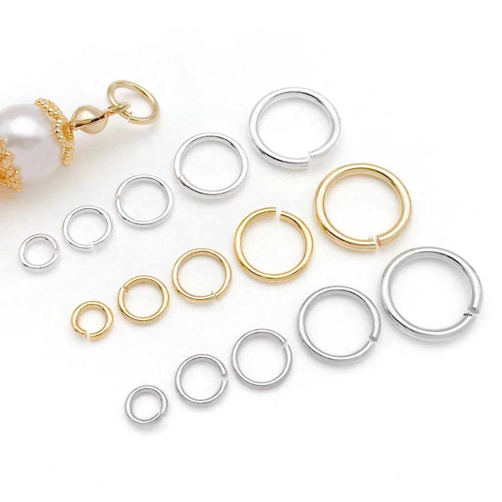 ห่วงปากปิด ห่วง เงิน ทอง โรเดียม ขนาด 3 4 5 6 8 10 12 14 16mm สำหรับทำเครื่องประดับ อุปกรณ์งานฝีมือ DIY พวงกุญแจ