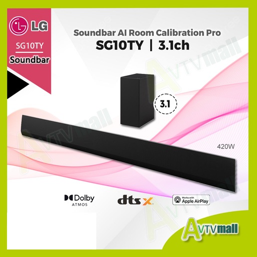 LG ซาวด์บาร์ (3.1 CH, 420 วัตต์) รุ่น SG10TY.DTHALLK