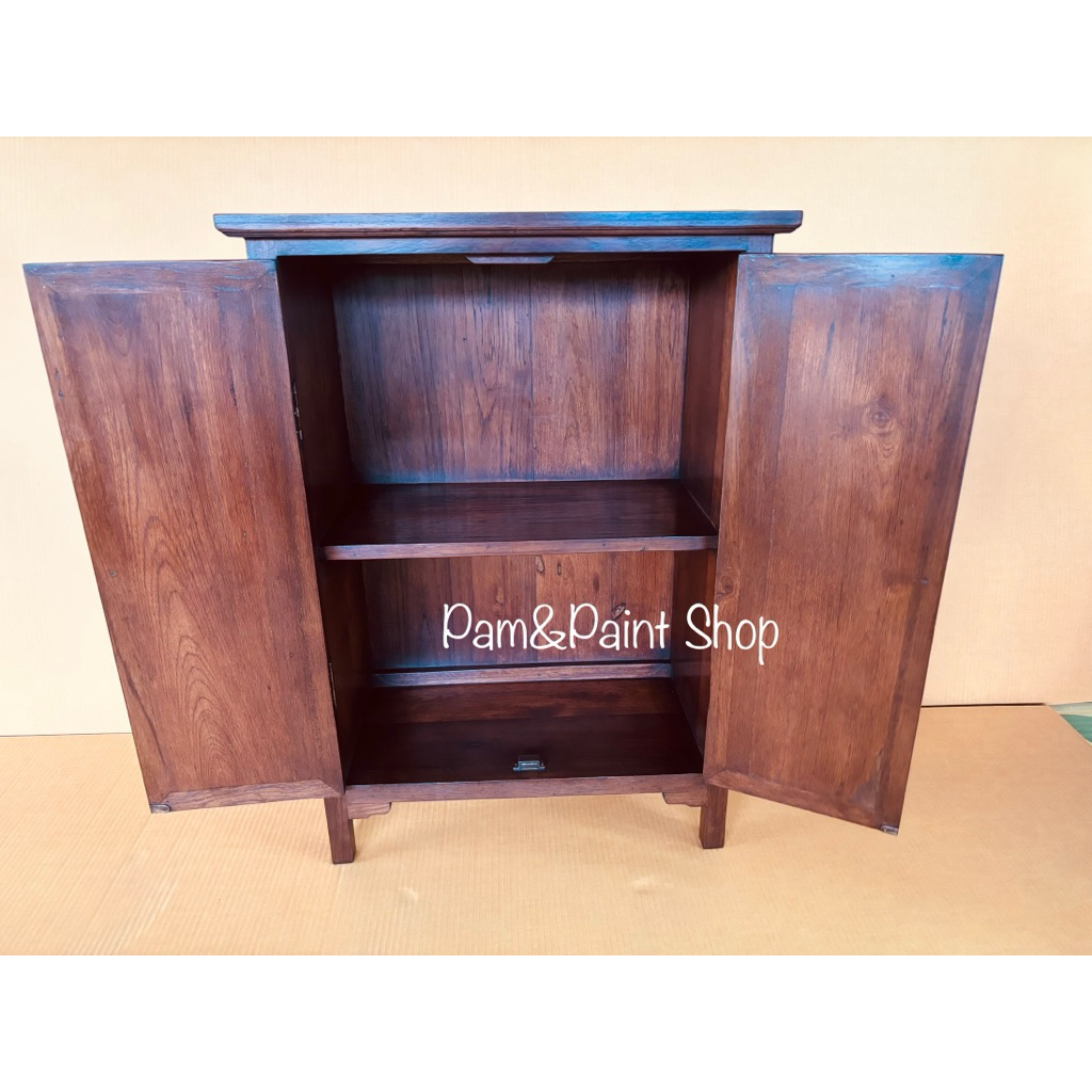 ตู้ไม้สัก ใส่ของ ตู้ข้างเตียง ขนาด 30x60x85 cm.(งานสั่งทำ) - รูปที่ 4