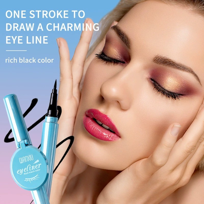 ตาคม คมกริบในเส้นเดียว! QIANXIU Electric Eye Eyeliner อายไลเนอร์สีดำเข้ม เขียนลื่น มือใหม่ก็รอด