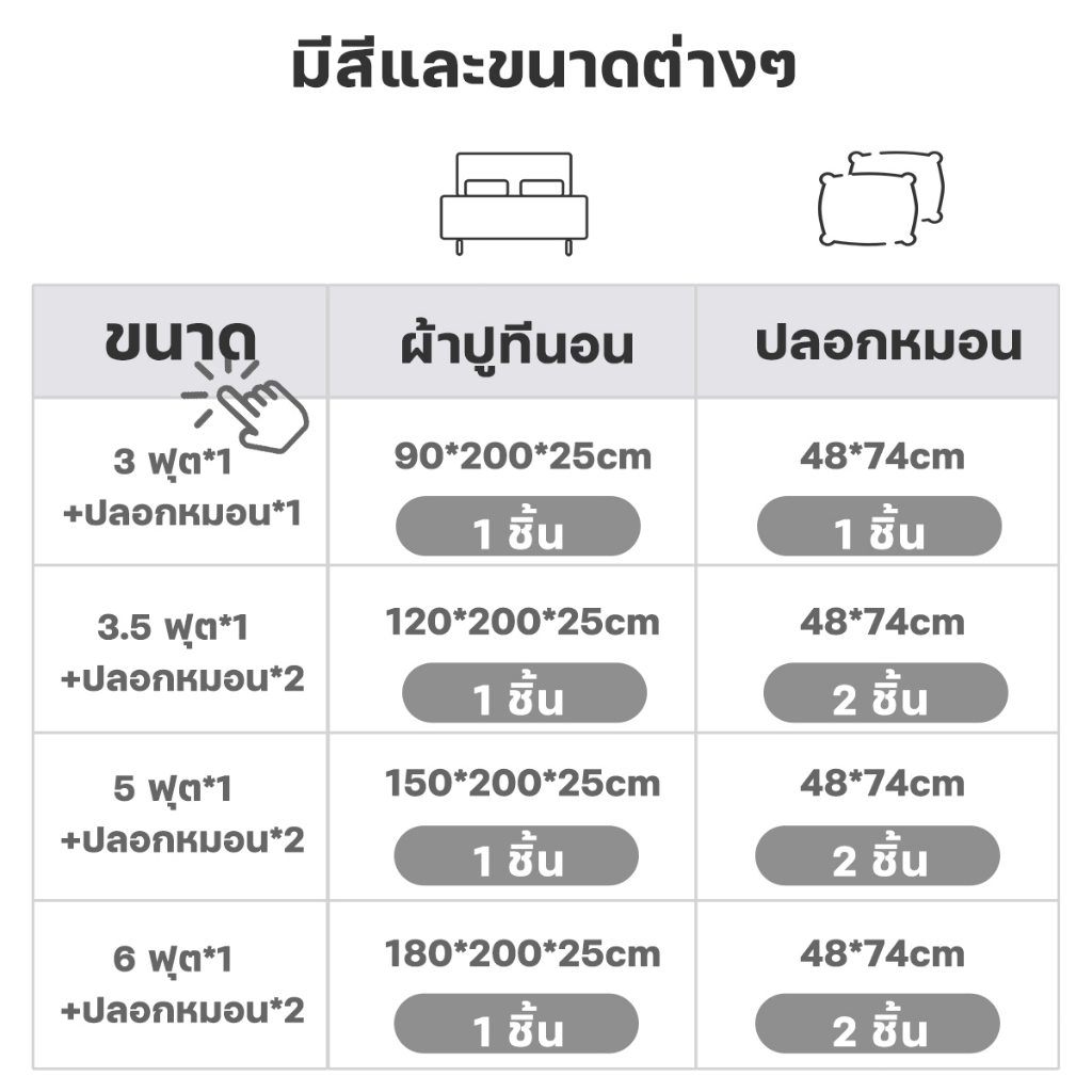 ผ้าปูที่นอน ชุดผ้าปูที่นอน  6ฟุต/5ฟุต/3.5ฟุต/3ฟุต ผ้าปูที่นอนกันไรฝุ่น รัดมุมรอบเตียง360องศา พร้อมส่ง - รูปที่ 7