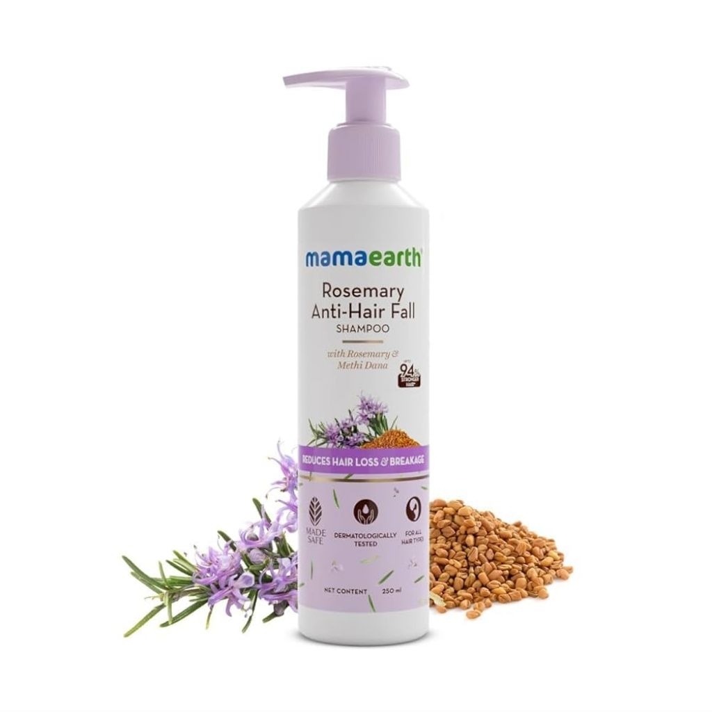 🌿 Mamaearth Rosemary Anti Hair Fall Shampoo Conditioner แชมพูครีมนวดลดผมร่วง ผมขึ้นใหม่อย่างเป็นธรรมชาติ ✨ 250 ml