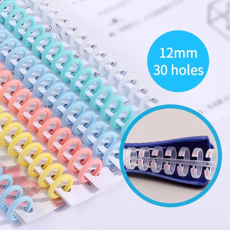 สันห่วงเข้าเล่ม 30ห่วง สันห่วงถอดได้ 12mm ตัดแต่งได้ ถอดได้ สันเกลียว