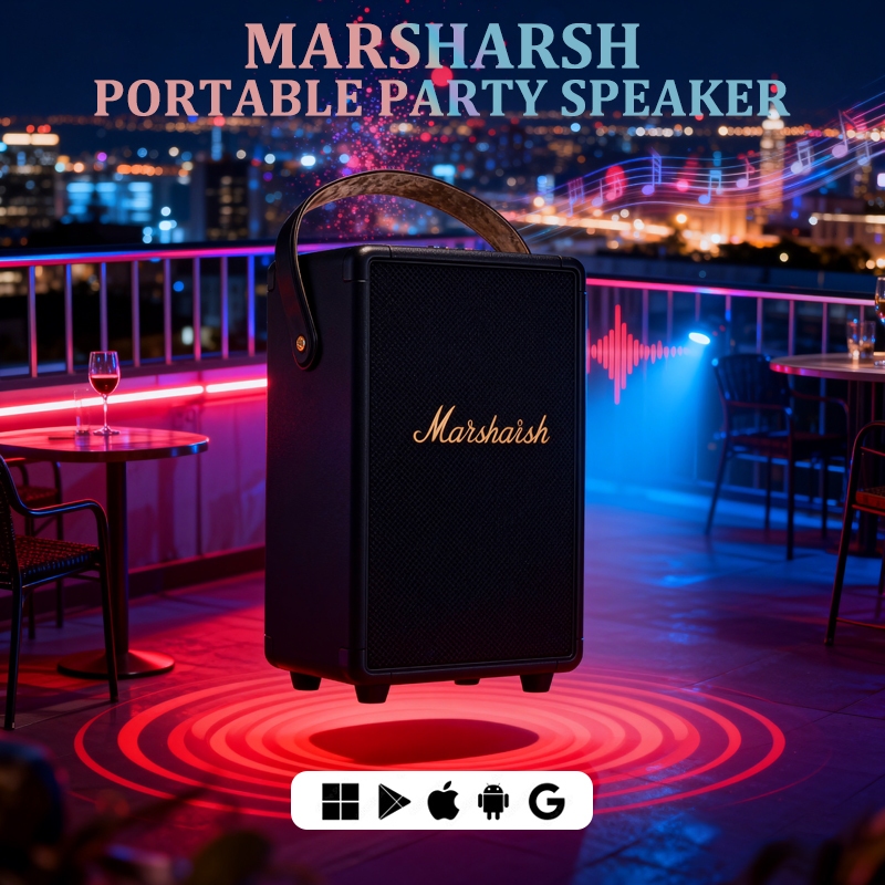 Marsharsh Bluetooth Speaker Tufton เบสหนักๆ ลำโพงบลูทูธ ลำโพง บลูทูธ เบสหนัก Powerful Bass ลำโลงบลูทูธ