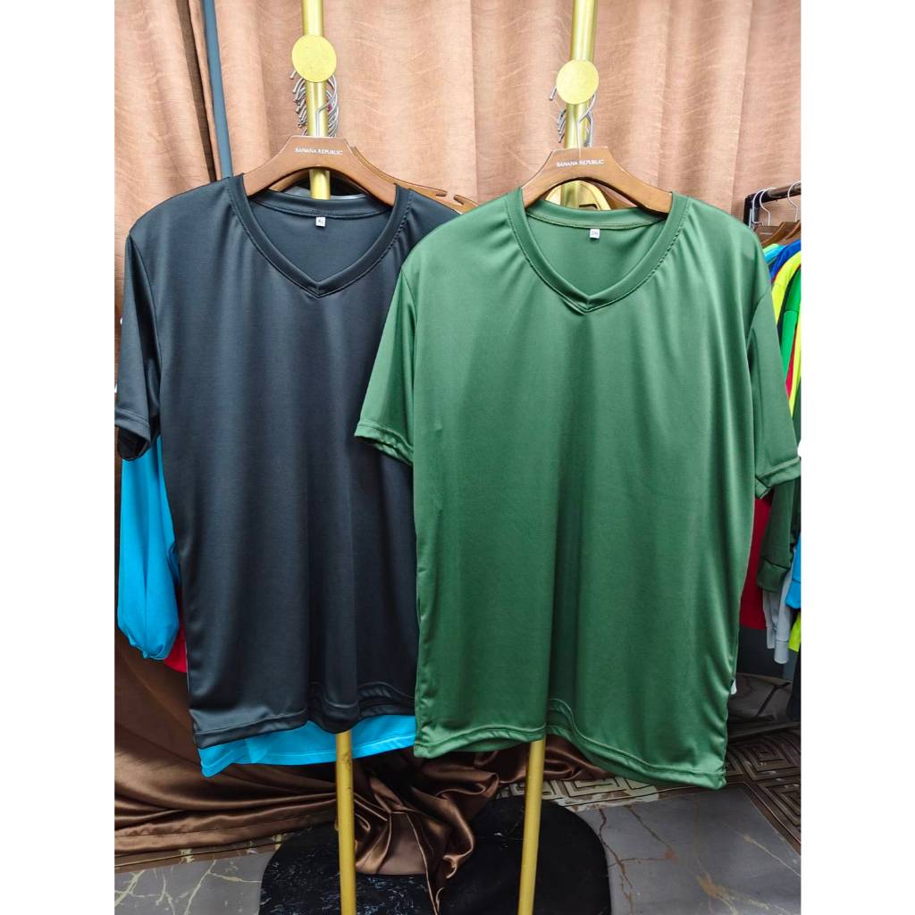 เสื้อแขนสั้น คอวี ผ้าไมโครหนา 145แกรม มีไซส์ m l xl 2xl
