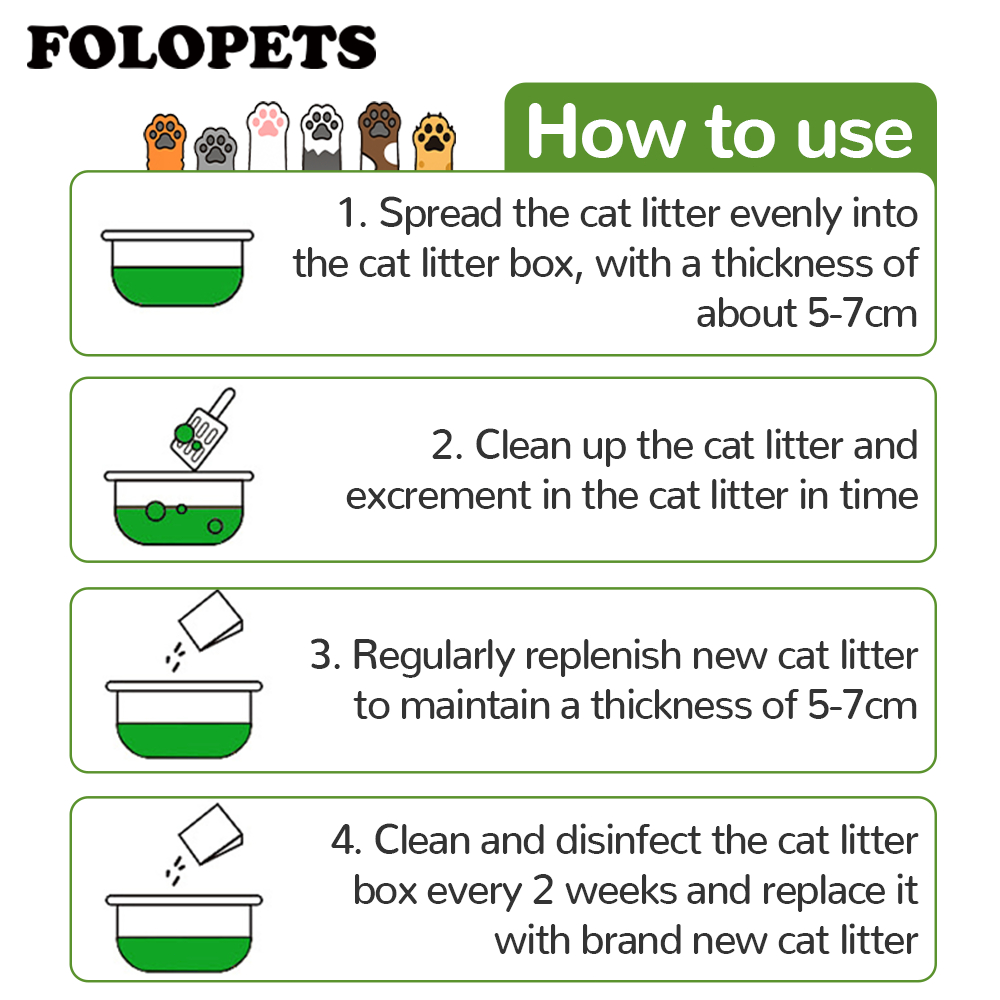 FOLOPETS ทรายแมว 10L 7.5kg ดูดซับไว กลบกลิ่นได้ดีมาก ทรายแมวเบนโทไนท์ ทรายแมวเต้าหู้ Tofu ทรายแมวเบนโทไนท์（9 กลิ่น） รูปที่ 7