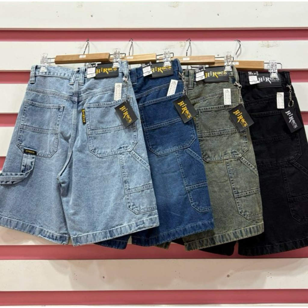 Hirockกางเกงยีนส์ 3ส่วนคลุมเข่าแถมป้าย+ตะขอ