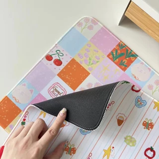 💖ตระกร้าใหม่ค่า💖amuse stuff-mousepad flower แผ่นรองเม้าส์ลายดอกไม้ขนาด30*60เซน