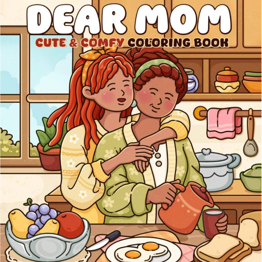 สมุดภาพระบายสี Dear mom (สันห่วง) พร้อมส่งในไทย