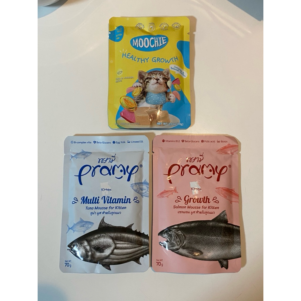 อาหารเปียกลูกแมว Pramy Moochie