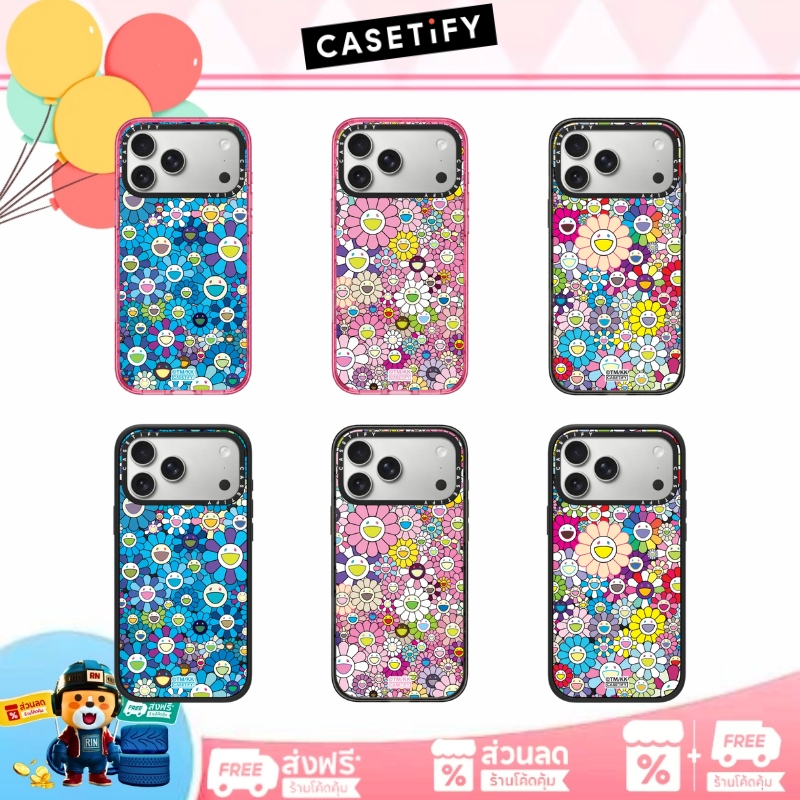 TAKASHI MURAKAMI x CASETiFY FLOWERS BLOOM PHONE CASE ครอบมือถือ（ของแท้ 100 %）