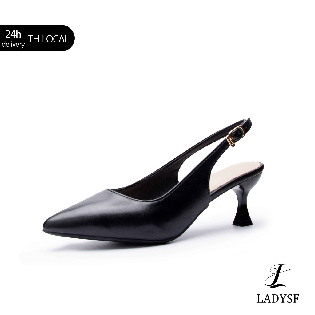 LADYSF รองเท้าทำงานส้นสูง สไตล์เกาหลี ปลายแหลมปิด เรียบหรู ใส่สบาย เนี้ยบมาก สำหรับผู้หญิง