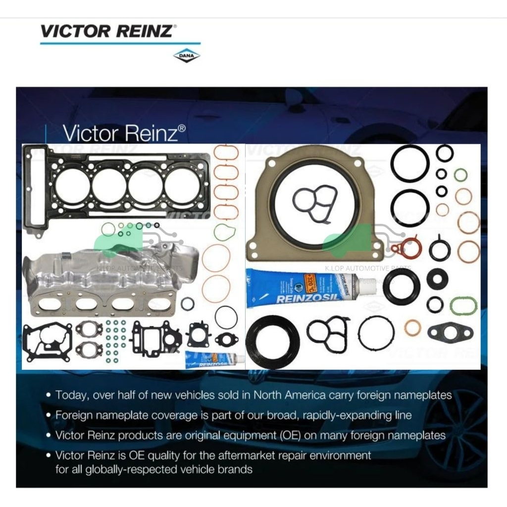 ปะเก็นชุดใหญ่ BENZ A W176, B W246, CLA C117 1.6/2.0 (M270) (ยี่ห้อ Victor Reinz งานเยอรมัน)