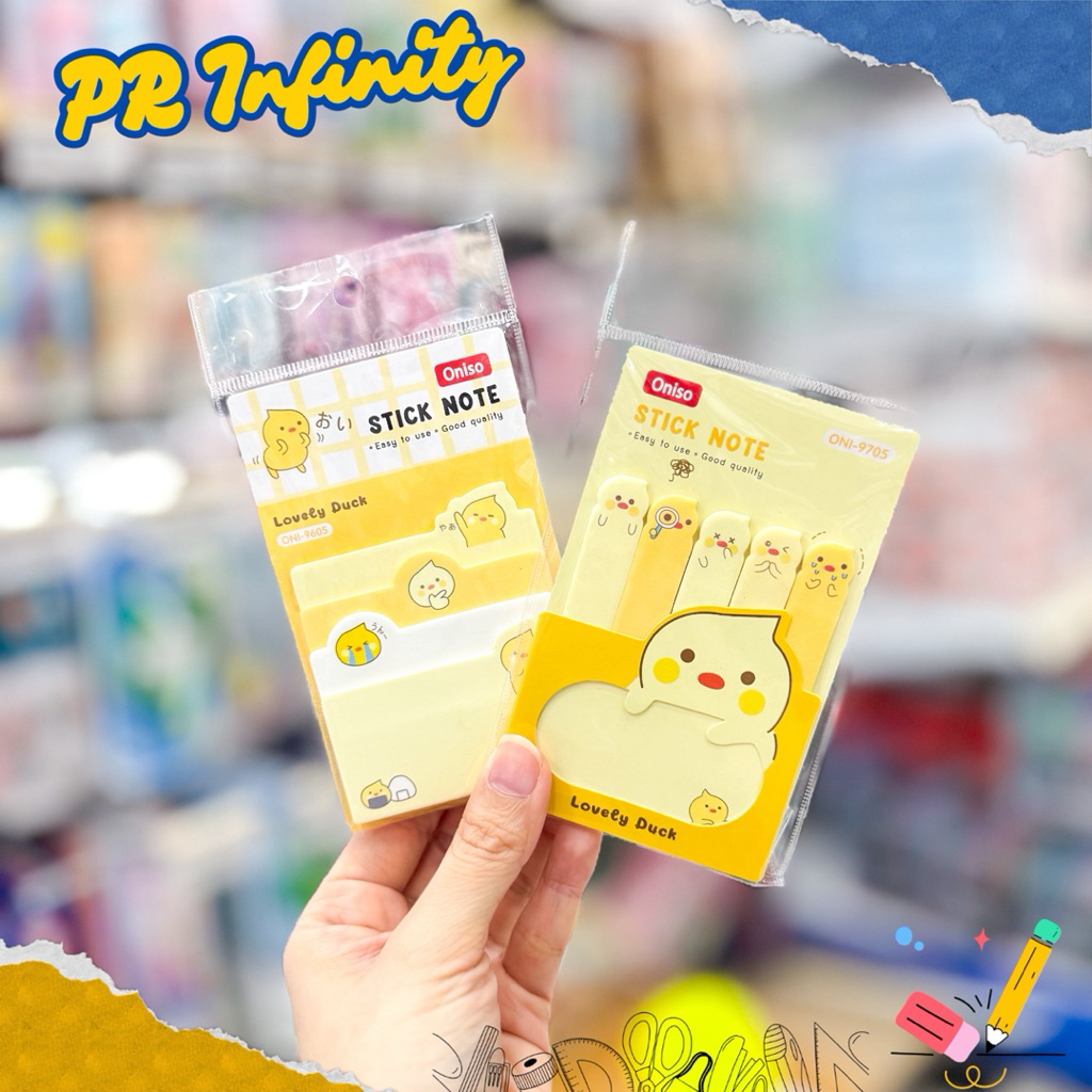 Oniso กระดาษโน๊ตกาว Lovely Duck สีเหลือง ONI-9750/ONI-9605