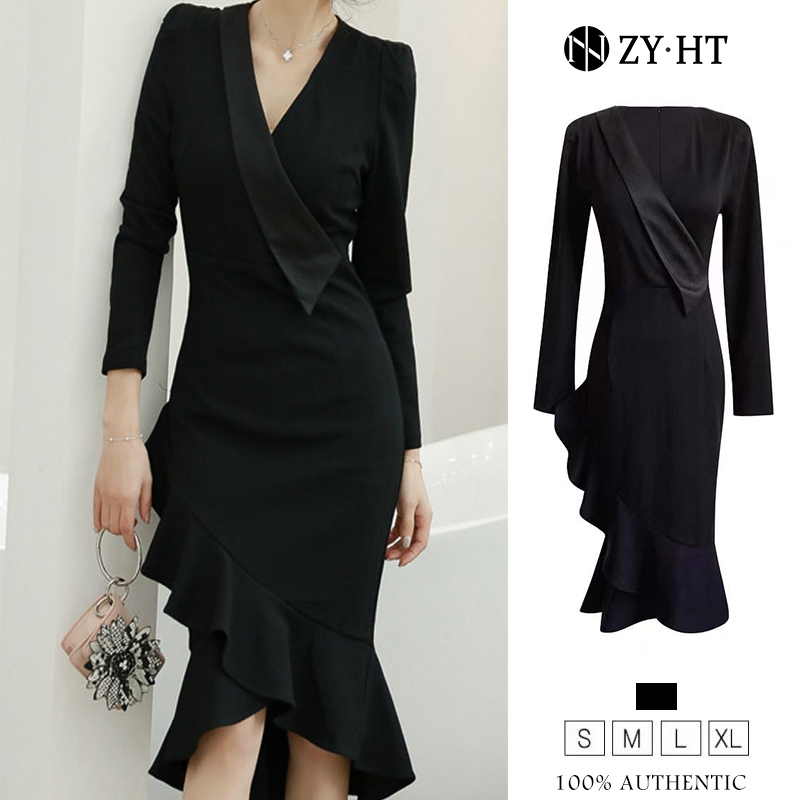 ZY·HT เดรสผู้หญิง เดรสออกงาน เดรสทำงาน เดรสไปงานแต่ง เดรสเซ็กซี่ เดรสไฮโซ เดรสปาร์ตี้ ชุดราตรี 1621